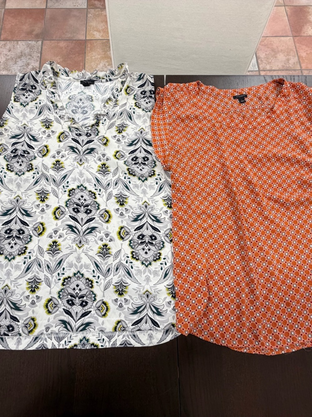 Two size large dress tanks